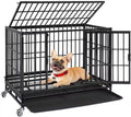 Homey Pet 37 in Heavy Duty Stackable Dog Crate - Escape Proof