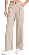 Girls Wide Leg Dress Pants for Ages 7-14 - Uniform Style