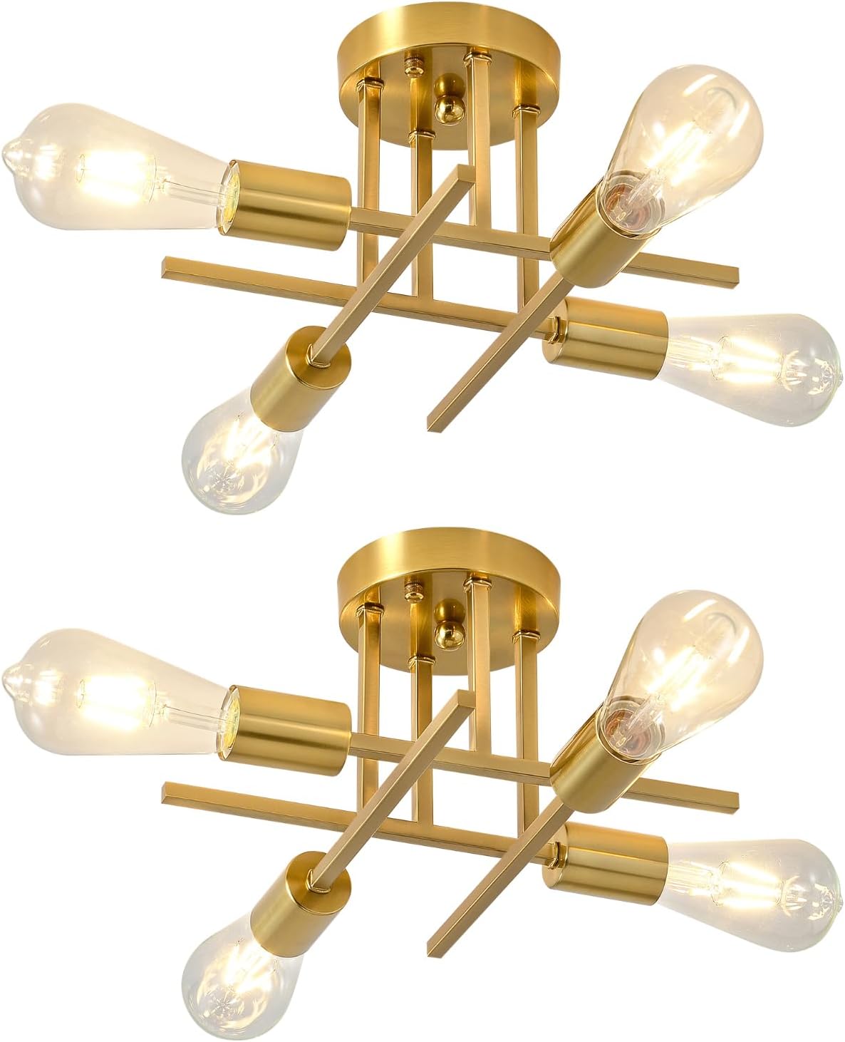 Modern Gold Sputnik Ceiling Light Fixture for Any Room