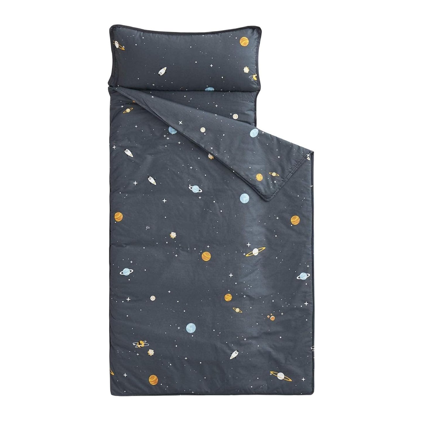 Toddler Nap Mat with Pillow and Blanket for Kids Ages 3 Plus