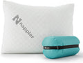 Compact Travel Memory Foam Pillow - Contoured Support, Breathable, Washable Cover