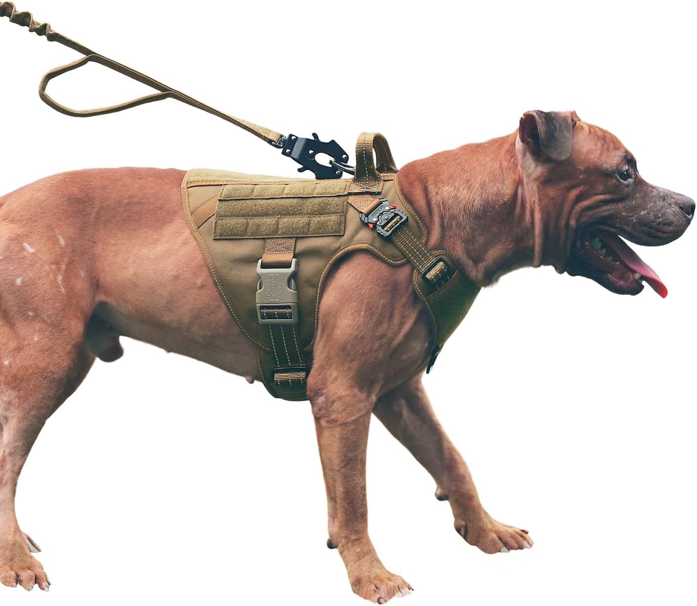 ICEFANG GN1 Reflective Tactical Dog Harness for Medium Dogs