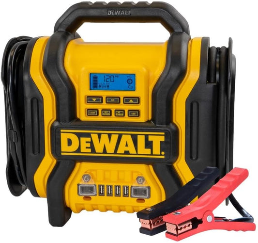 DEWALT Jump Starter with Inverter, USB Ports - Portable Power!
