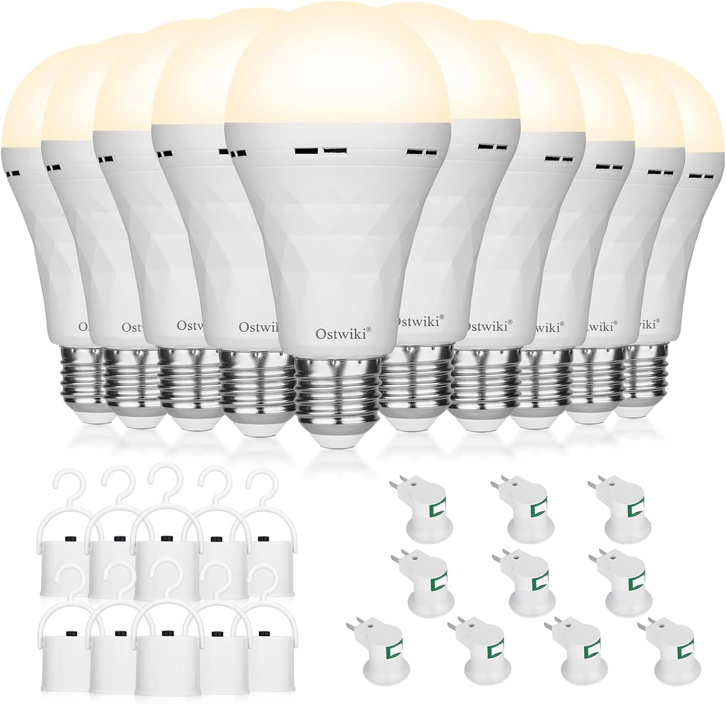 10 Pack Rechargeable Light Bulbs for Emergency Power Outages