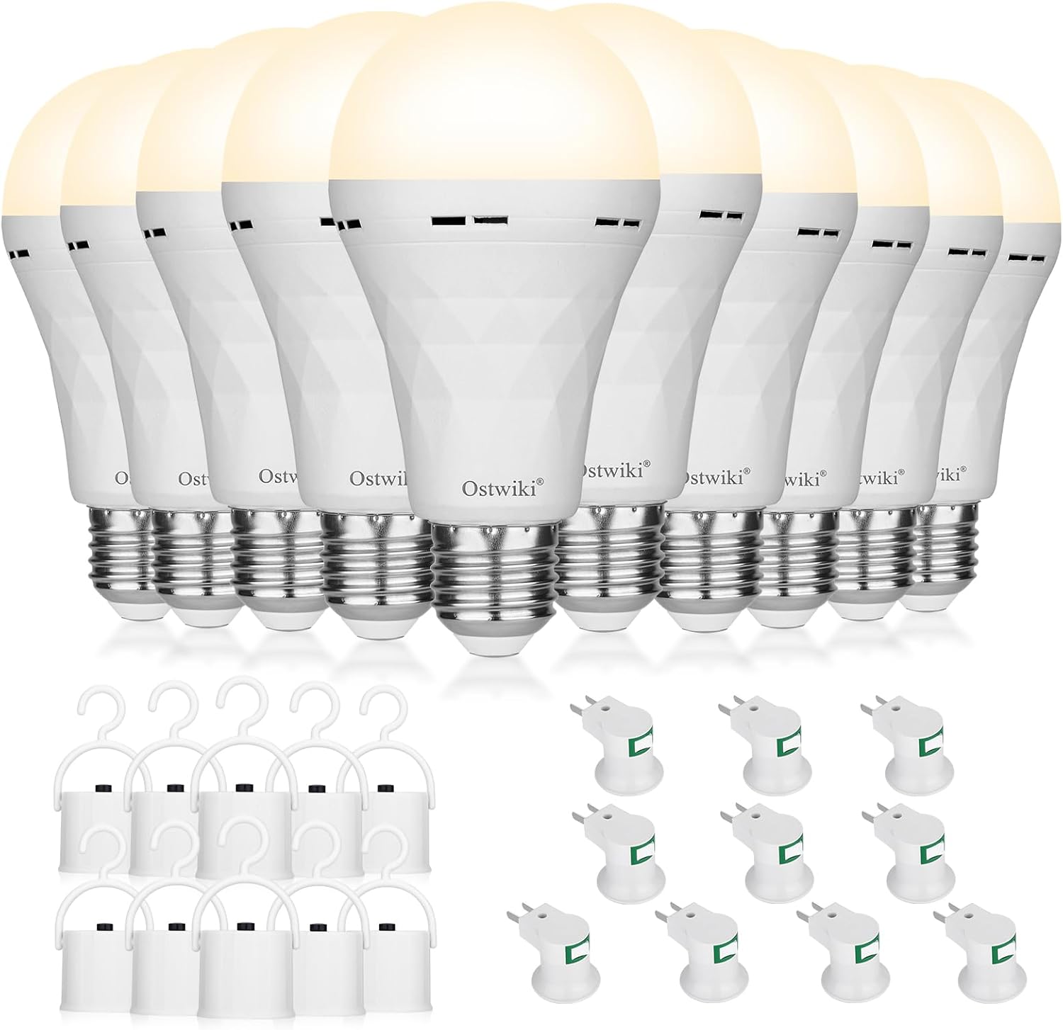 10 Pack Rechargeable Light Bulbs for Emergency Power Outages