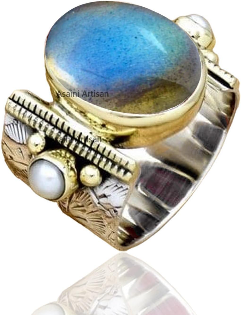 10x14MM Oval Gemstone Solid 925 Sterling Silver Ring for Women
