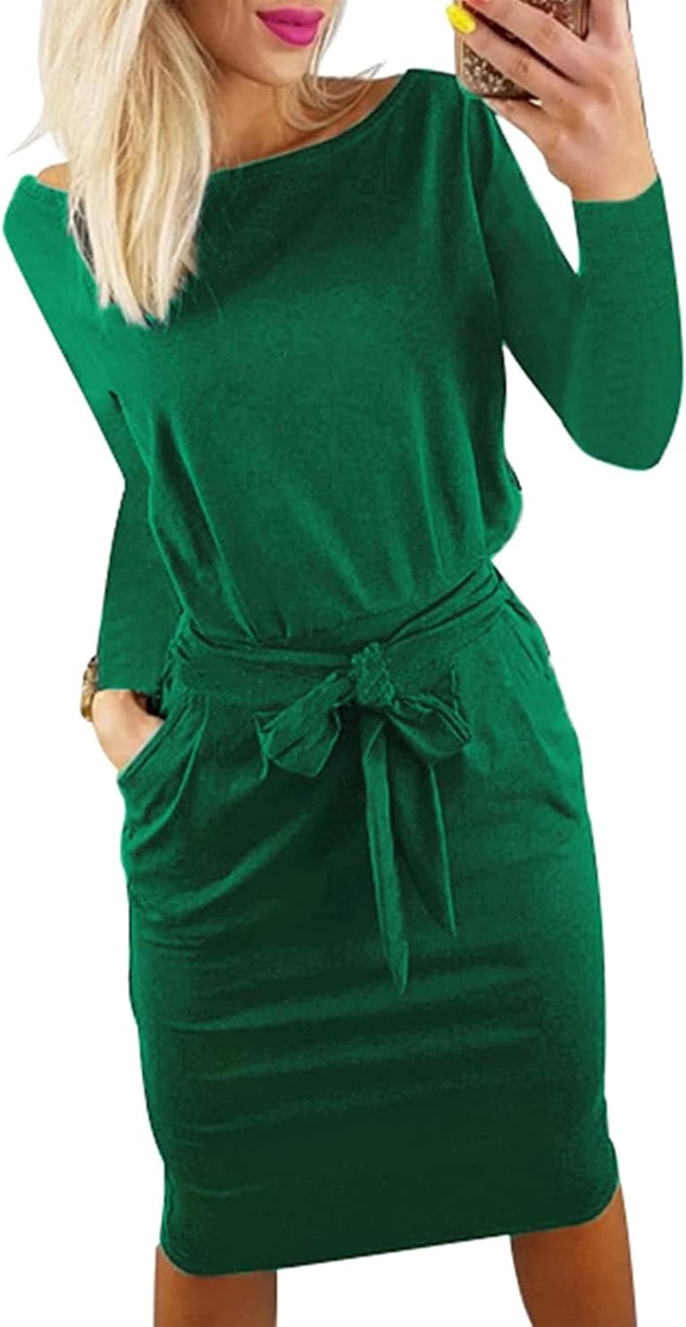 PRETTYGARDEN Women's Fall Bodycon Party Dress with Pockets
