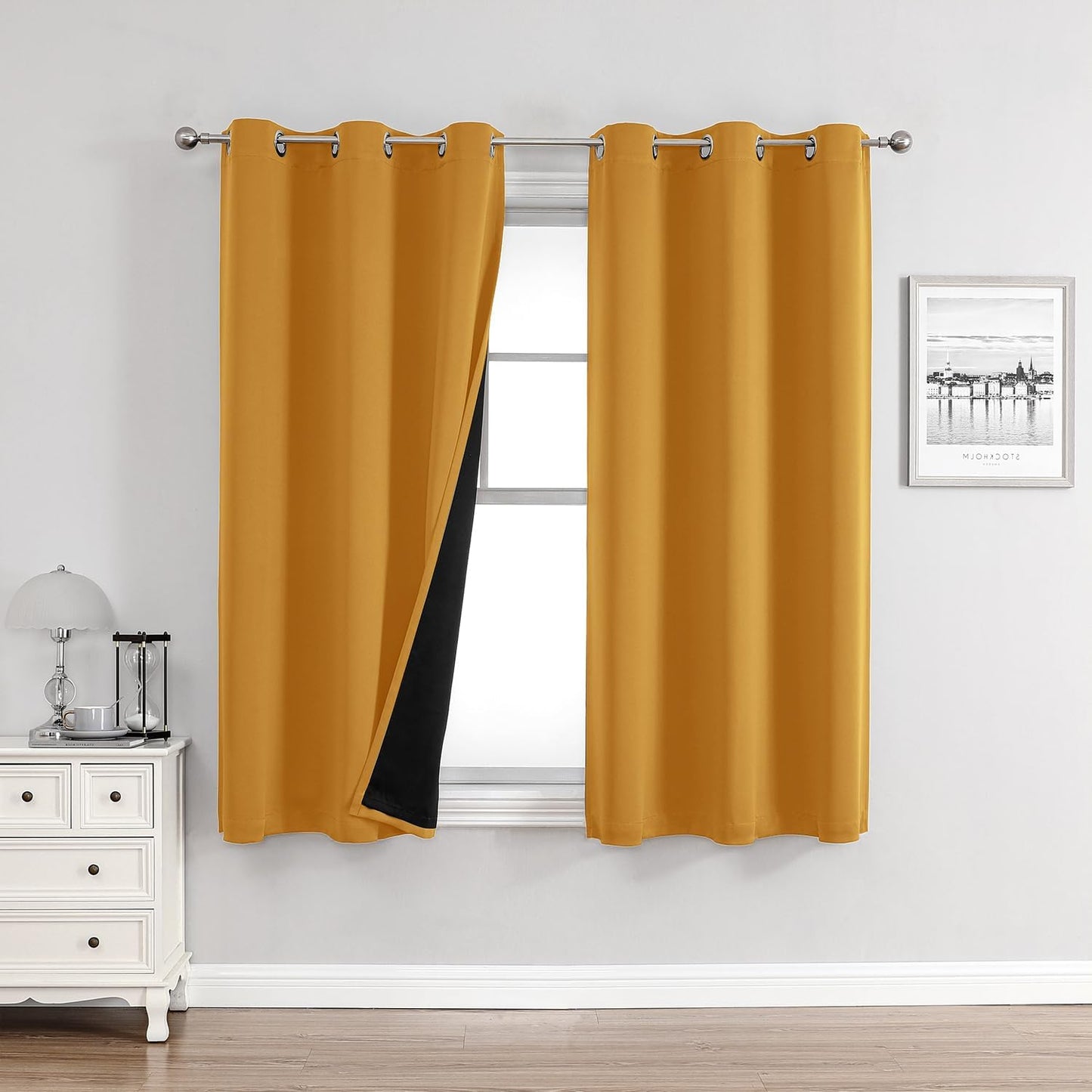 ChrisDowa Blackout Curtains for Bedroom, Total Blackout Panels