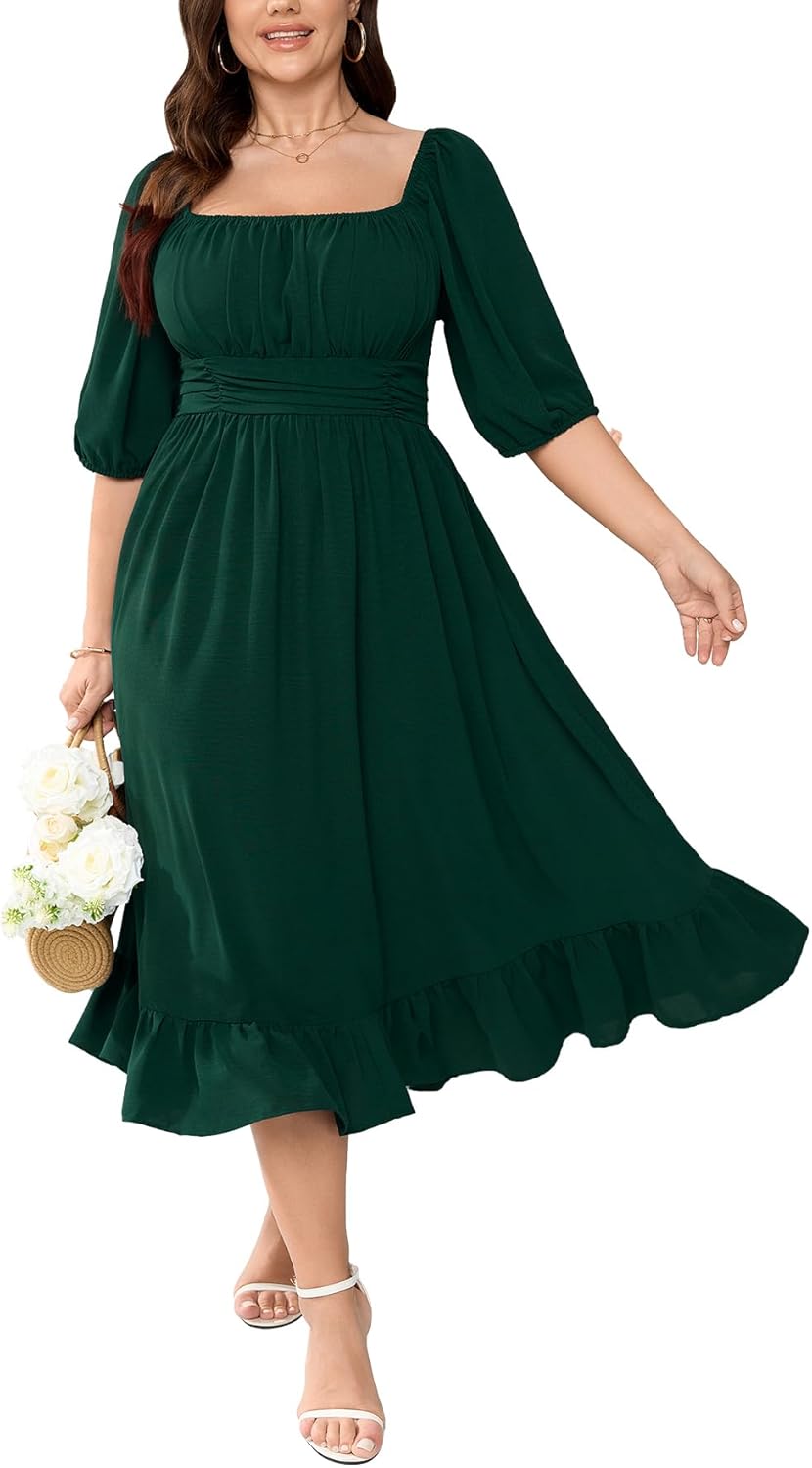 Women's Plus Size Maxi Dress for Elegant Summer Occasions