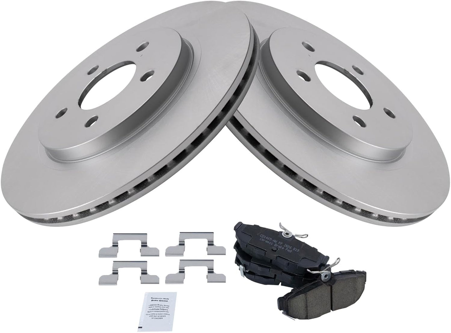 TRQ Rear Brake Pad & Rotor Kit for 2011-2014 Ford Mustang