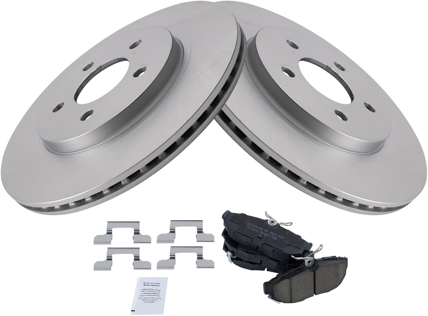 TRQ Rear Brake Pad & Rotor Kit for 2011-2014 Ford Mustang