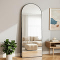 Full Length Arched Floor Mirror 71in x 26in - Elegant Full Body View