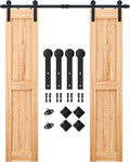 SMARTSTANDARD 6ft Heavy Duty Double Door Sliding Barn Door Hardware