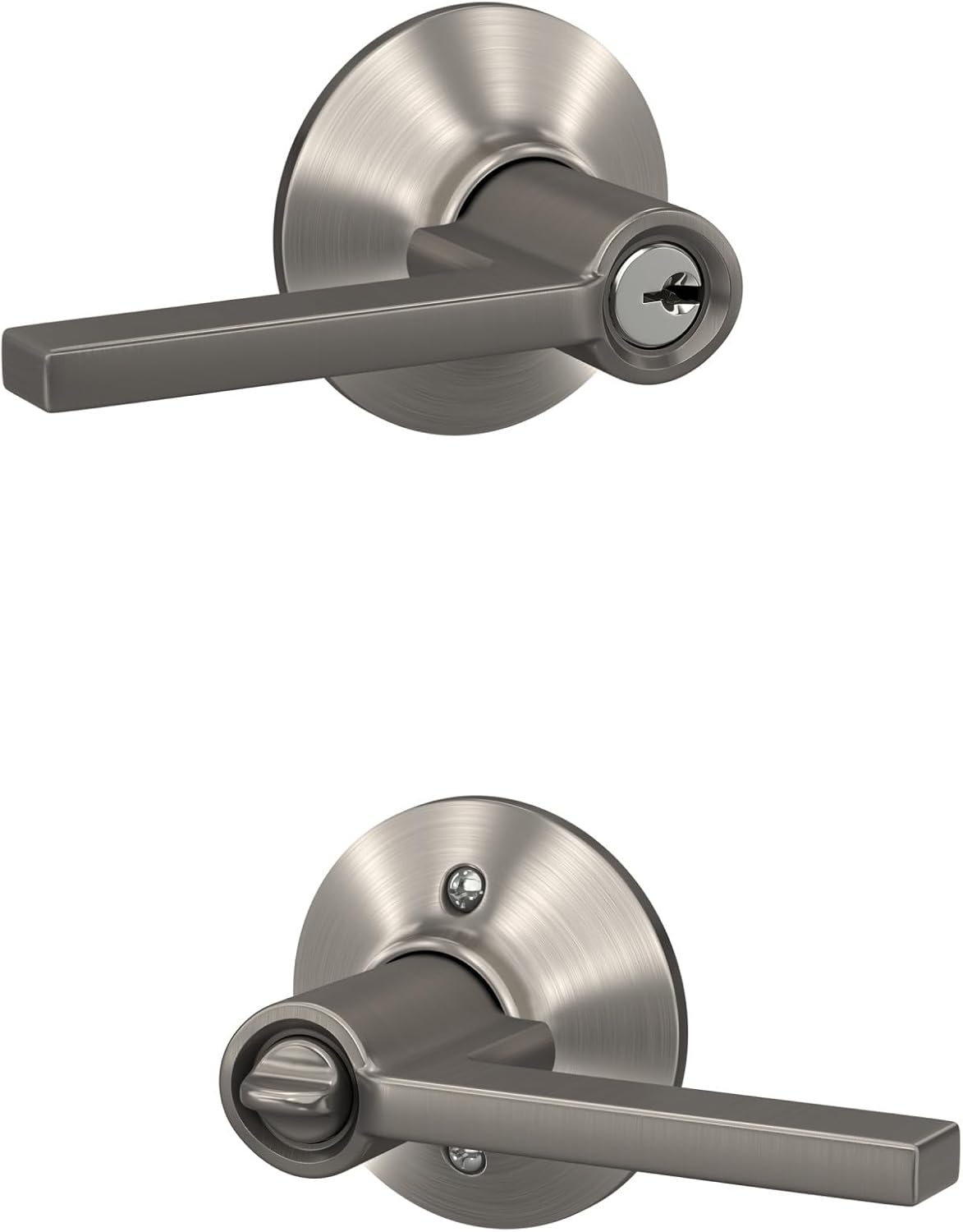 Schlage F51A LAT 619 Latitude Door Lever for Keyed Entry Security