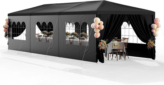 10x30 Black Gazebo Tent for Unforgettable Outdoor Parties