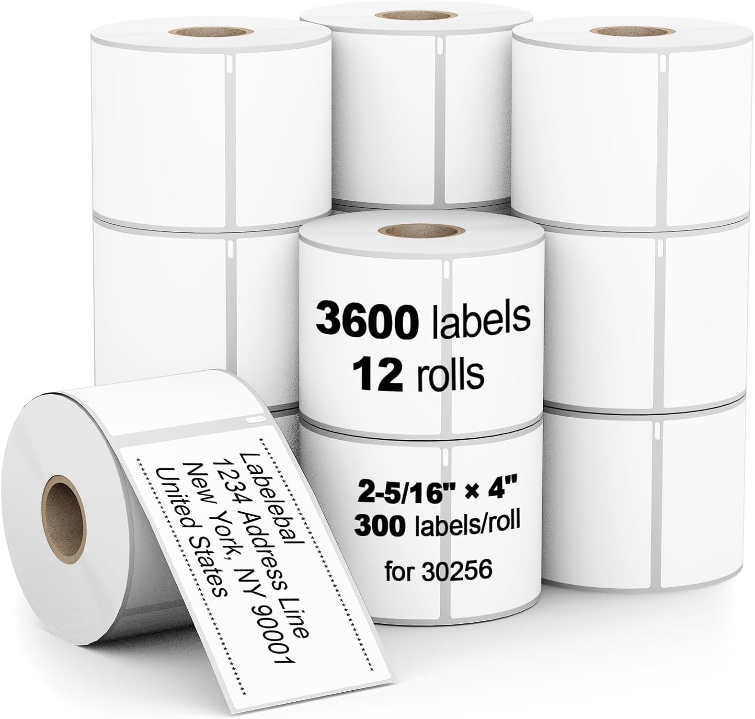 Labelebal Replacement Labels for DYMO 30256 - 3600 Count