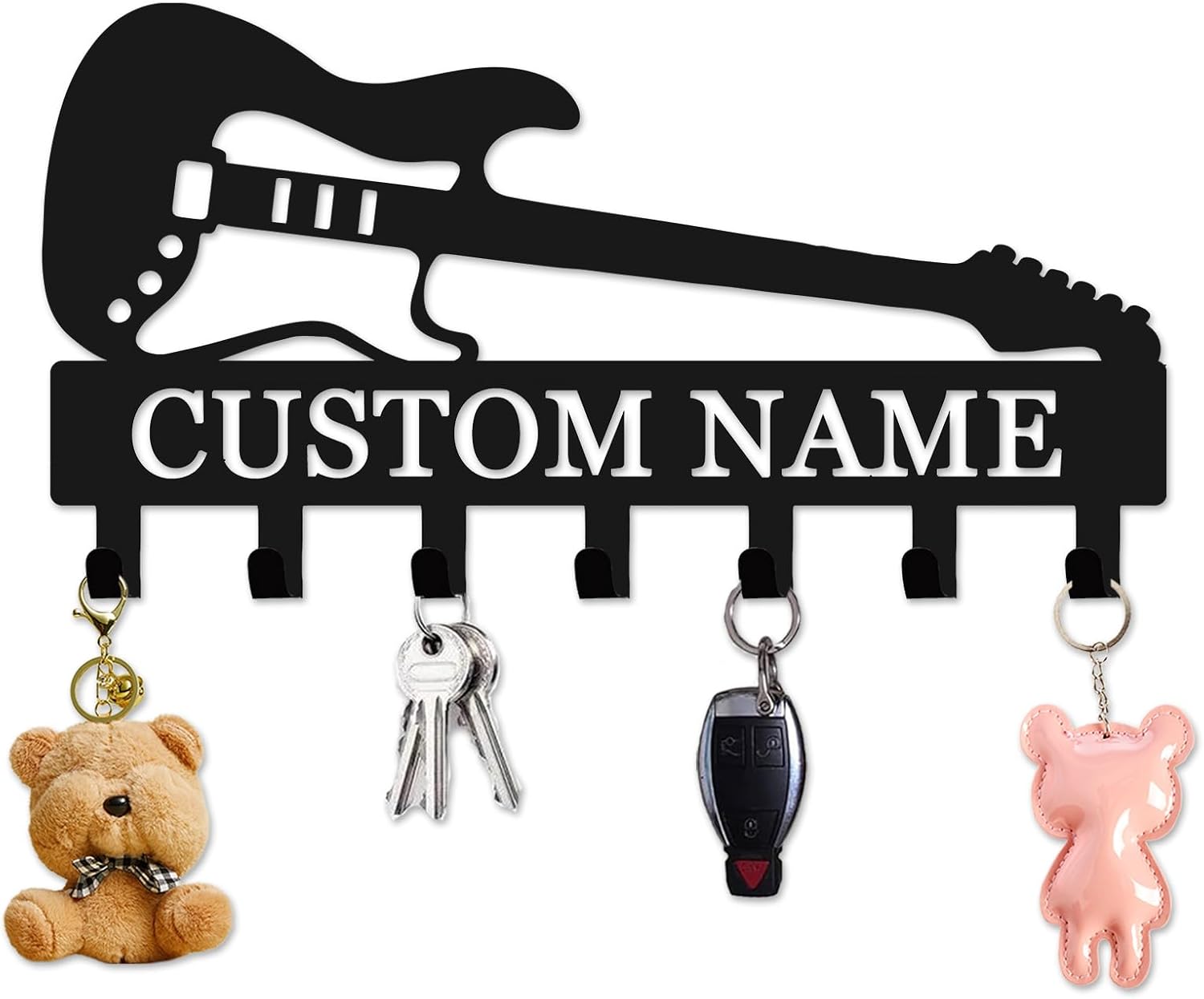 Personalized Guitar Key Holder - Name Engraved