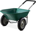 Dual-Wheel Home Utility Yard Wheelbarrow Garden Cart - Stable 2-Wheel