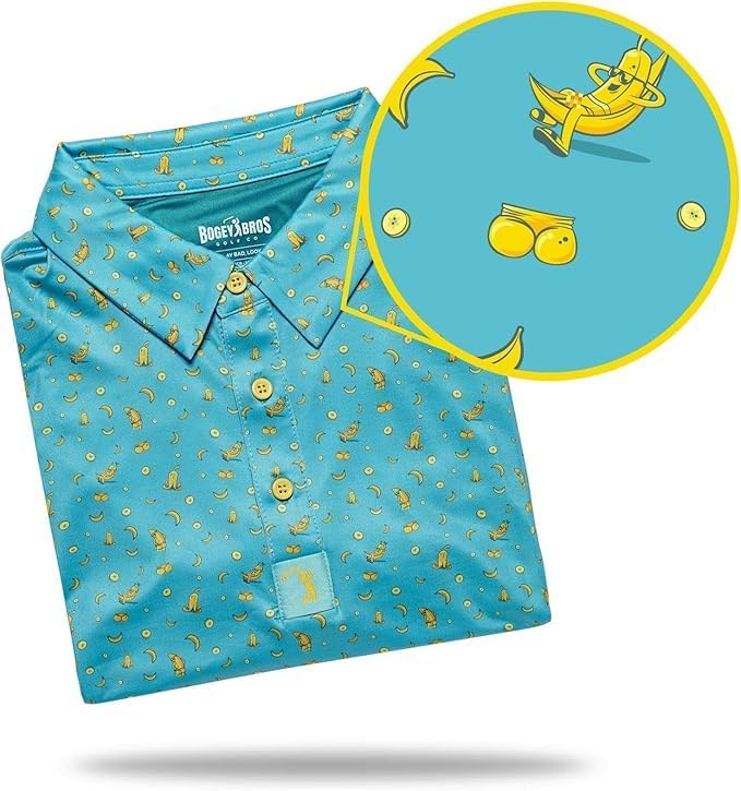 Funny Golf Polo Shirts with UPF 50 Protection for Men