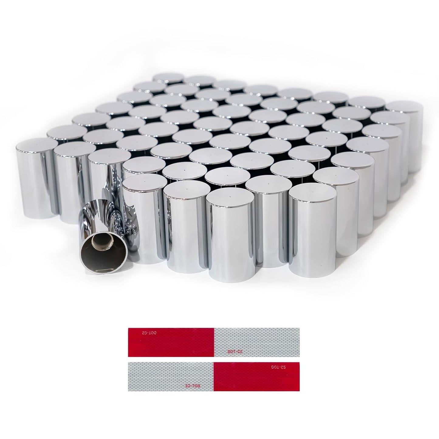 60Pcs 33mm Chrome Lug Nut Covers for Semi Trucks - Durable & Stylish