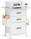 Mexin 3 Drawer File Cabinet with 24in Extended Desktop - Mobile