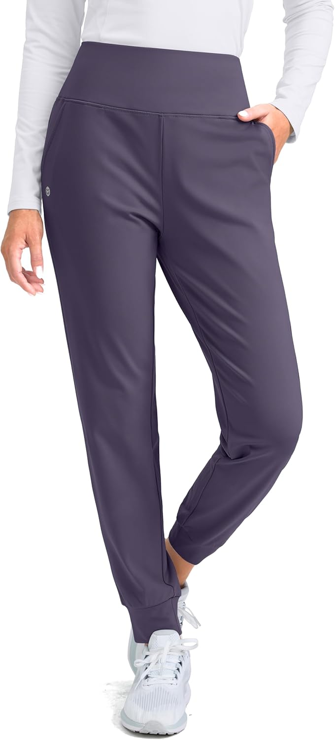 Fleece Lined Joggers for Women - High Waisted Thermal Pants