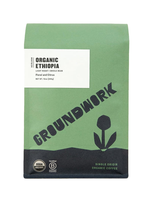Certified Organic Ethiopia Heirloom Whole Bean Coffee