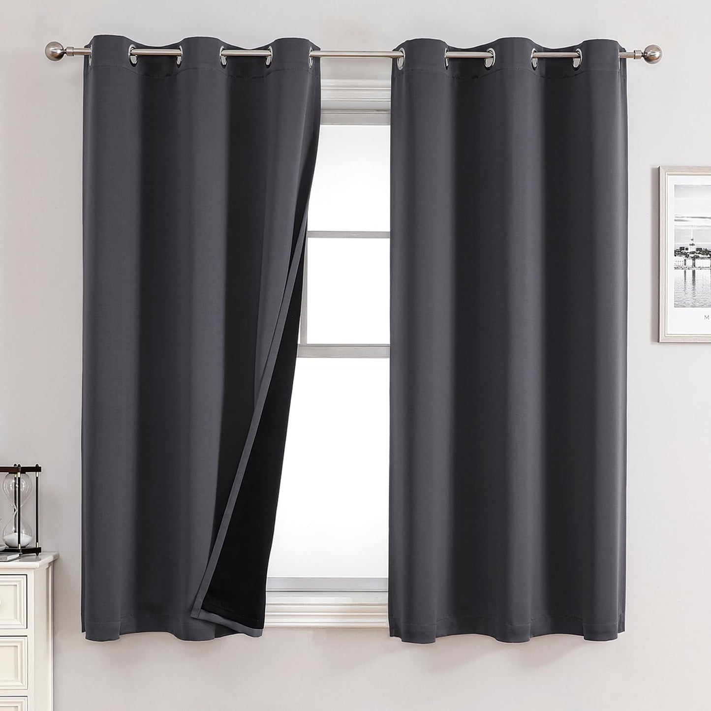 ChrisDowa 100% Blackout Curtains for Bedroom - Total Blackout