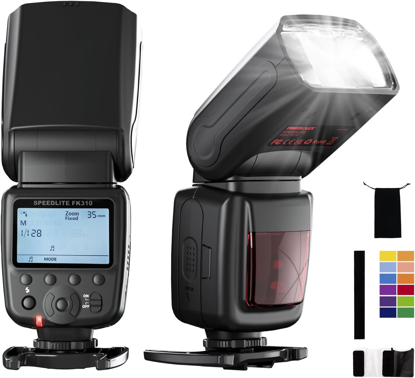 PHOTOOLEX FK310 LCD Camera Flash Speedlite for SLR Cameras