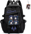 Genshin Impact Backpack Unisex Rucksack Black - Kawaii Character Print