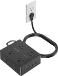 Olcorife 8-Outlet Surge Protector Power Strip: Long Cord, Fast Charging