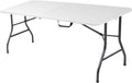 6 ft Fold-in-Half Blow Molded Folding Table - Sturdy Portable Table
