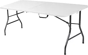 Cosco Folding Table 6 Foot White for Versatile Indoor Outdoor Use