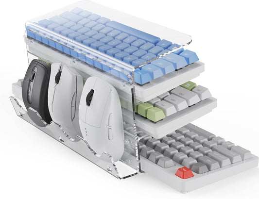 Yikola 3-Tier Acrylic Keyboard Rack - Clear