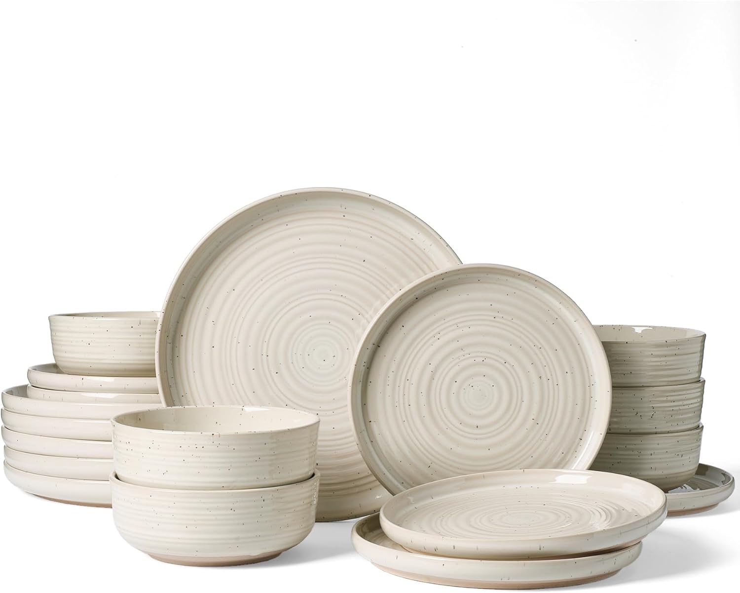 Stoneware Dinnerware Sets for 6 - Elegant 18 Piece Set