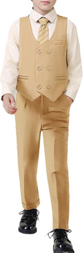 Boys Formal Suit Set Vest Pants Shirt Tie - Sharp Wedding Outfit