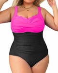 Plus Size One Piece Swimsuit - Tummy Control Full Coverage shapes
