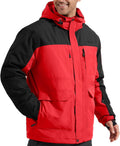 FREE SOLDIER Men's Waterproof Ski Jacket Fleece Lined Warm Snow Coat