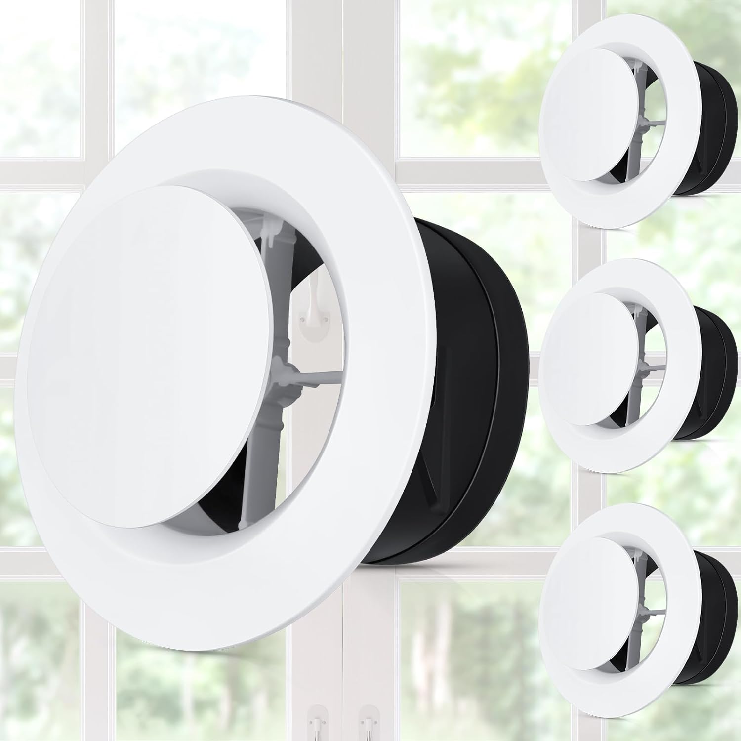 4 Pcs 6 Inch Vent Covers for Indoor Ventilation Use White