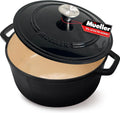 MUELLER HOME 4.5 QT Enameled Cast Iron Dutch Oven - Versatile Cookware