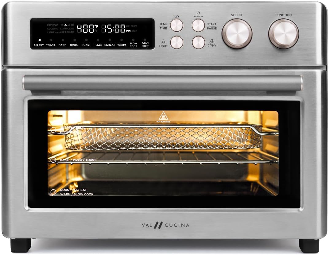 VAL CUCINA Infrared Air Fryer Combo: Extra Large 10-in-1 Oven