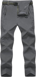Men's Lightweight Hiking Pants with Belt - Quick-Dry Travel Pants