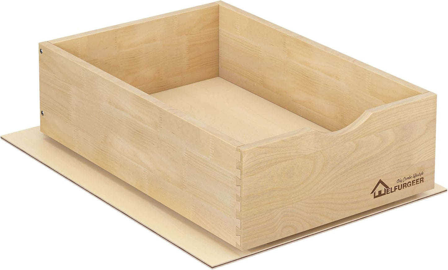 Premium Birchwood Pull-Out Cabinet Drawers for Kitchen Storage