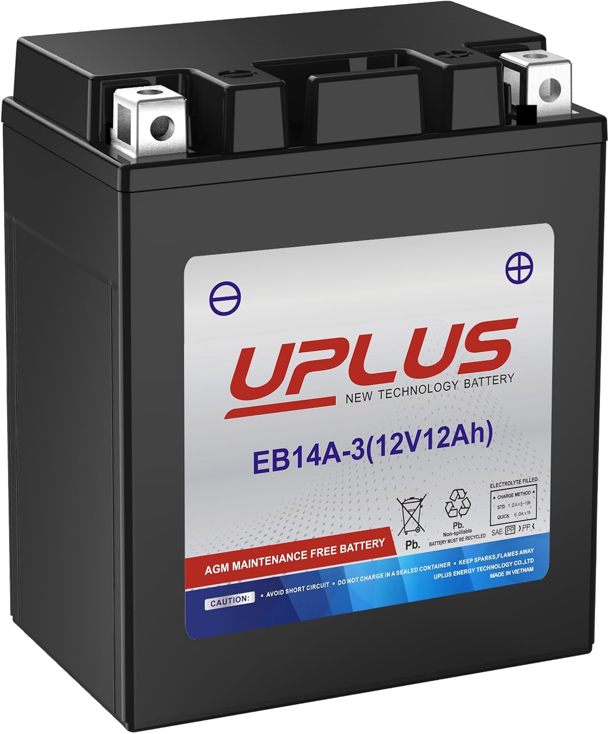 UPLUS YTX14AHL-BS Motorcycle Battery for Reliable Performance