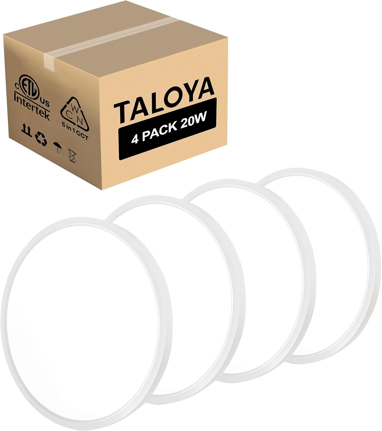TALOYA 4 Pack Flush Mount Ceiling Light 12 Inch for Any Room
