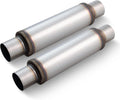 3 in Mufflers 3 in Inlet Outlet Universal Resonator - 2 Pack