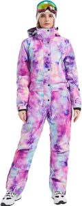 Womens One Piece Ski Suit Colorful Jumpsuits Snowboard Snowsuits