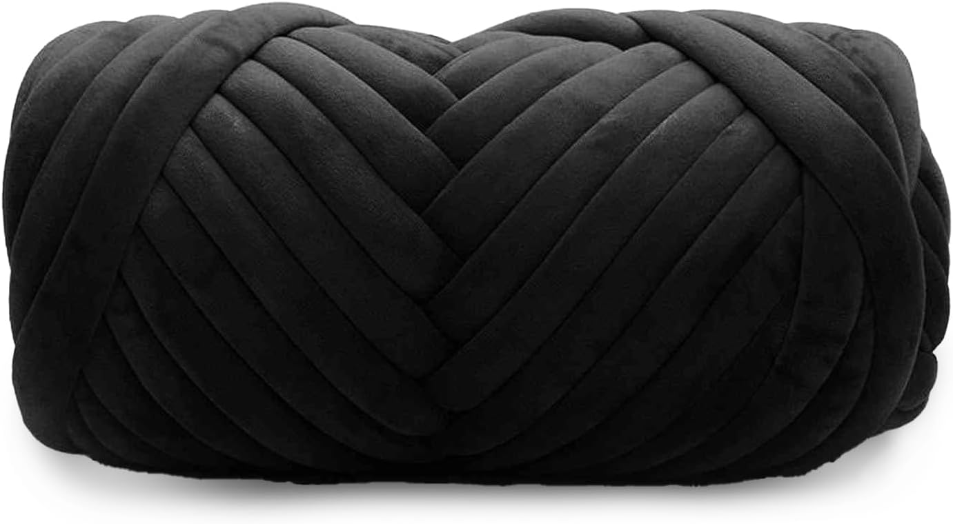 Velvet Chunky Yarn for Arm Knitting - Super Soft Jumbo Tube
