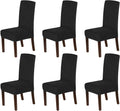 Velvet Dining Chair Covers Stretch Slipcovers Set of 6 - Soft Fit