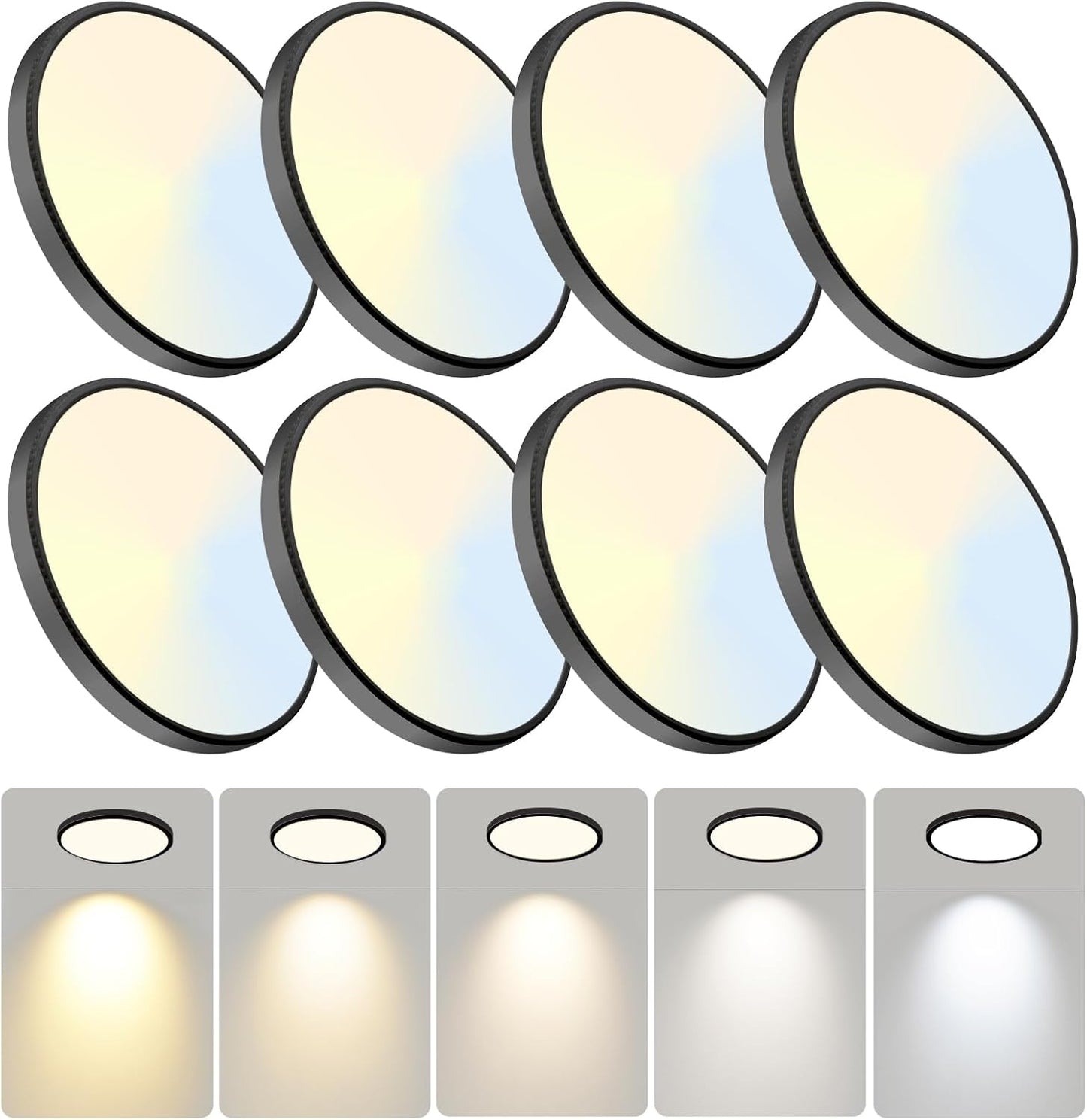 7.5Inch LED Ceiling Lights by WKONCLDY - 5 Colors Selectable